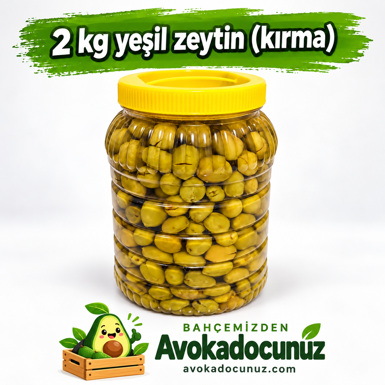 2 kg Yeşil Zeytin (kırma)
